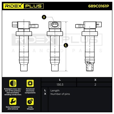 Zündspule RIDEX 689C0161P 689C0161P - foto 3