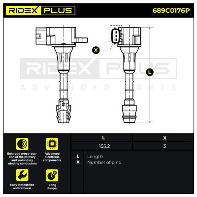 Zündspule RIDEX 689C0176P 689C0176P - foto 9