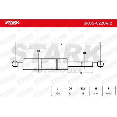Gasfeder, Koffer-/Laderaum Stark SKGS-0220412 SKGS-0220412 - foto 3