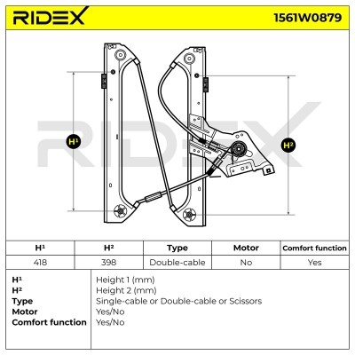 Fensterheber RIDEX 1561W0879 1561W0879 - foto 5