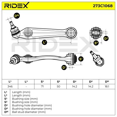 Querlenker RIDEX 273C1068 273C1068 - foto 6