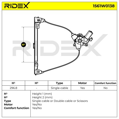 Fensterheber RIDEX 1561W0138 1561W0138 - foto 6