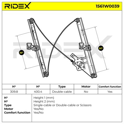 Fensterheber RIDEX 1561W0058 1561W0058 - foto 6