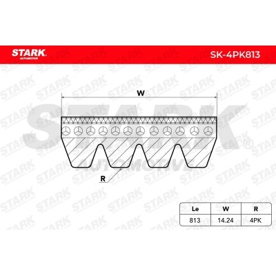 Keilrippenriemen Stark SK-4PK813 SK-4PK813 - foto 4