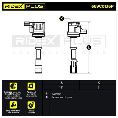 Zündspule RIDEX 689C0136P 689C0136P - foto 3