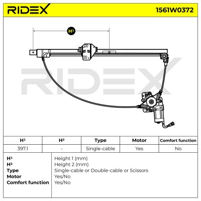 Fensterheber RIDEX 1561W0372 1561W0372 - foto 5