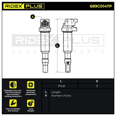 Zündspule RIDEX 689C0147P 689C0147P - foto 9