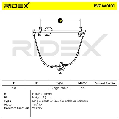 Fensterheber RIDEX 1561W0101 1561W0101 - foto 5