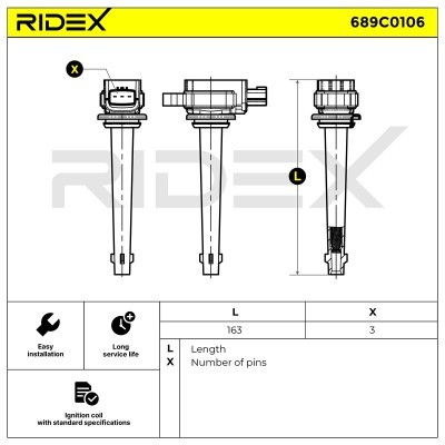 Zündspule RIDEX 689C0106 689C0106 - foto 3