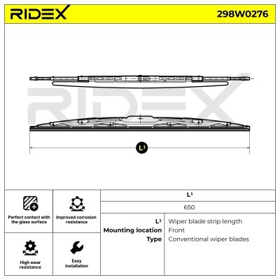 Wischblatt RIDEX 298W0276 298W0276 - foto 8