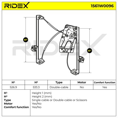 Fensterheber RIDEX 1561W0096 1561W0096 - foto 7