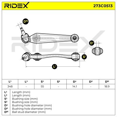 Querlenker RIDEX 273C0513 273C0513 - foto 4