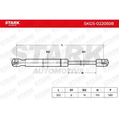 Gasfeder, Koffer-/Laderaum Stark SKGS-0220508 SKGS-0220508 - foto 5