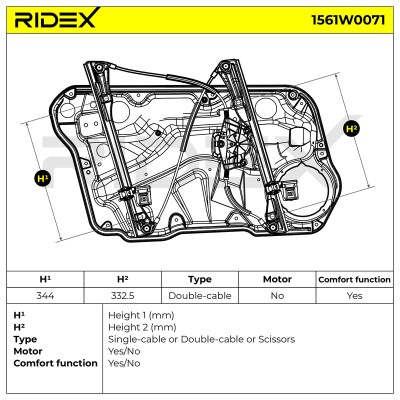 Fensterheber RIDEX 1561W0071 1561W0071 - foto 6