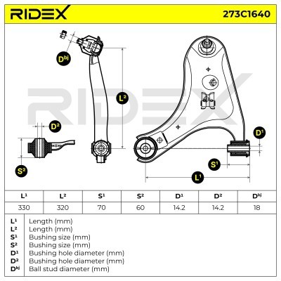 Querlenker RIDEX 273C1640 273C1640 - foto 7