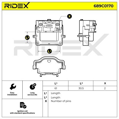 Zündspule RIDEX 689C0170 689C0170 - foto 4