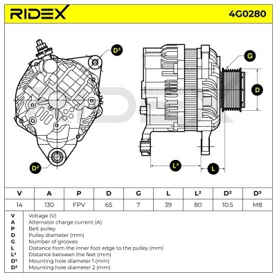 Generator RIDEX 4G0280 4G0280 - foto 6