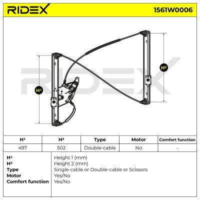 Fensterheber RIDEX 1561W0006 1561W0006 - foto 8