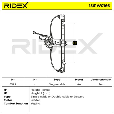 Fensterheber RIDEX 1561W0166 1561W0166 - foto 8