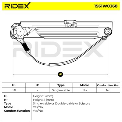 Fensterheber RIDEX 1561W0368 1561W0368 - foto 7