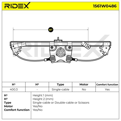 Fensterheber RIDEX 1561W0486 1561W0486 - foto 5