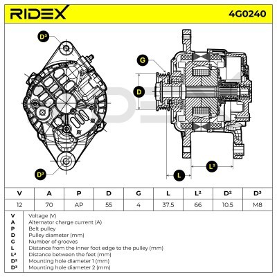 Generator RIDEX 4G0240 4G0240 - foto 6