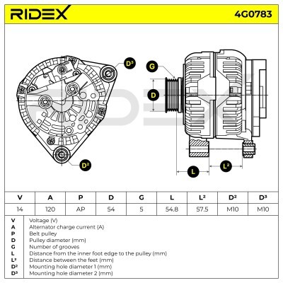 Generator RIDEX 4G0783 4G0783 - foto 5