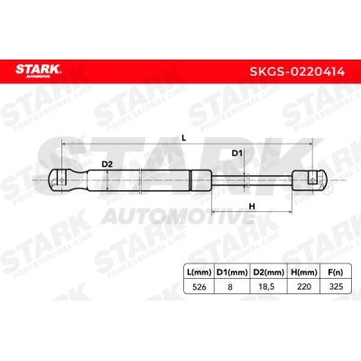 Gasfeder, Koffer-/Laderaum Stark SKGS-0220414 SKGS-0220414 - foto 3