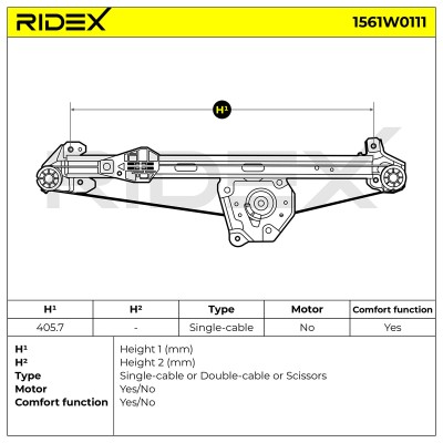 Fensterheber RIDEX 1561W0111 1561W0111 - foto 6