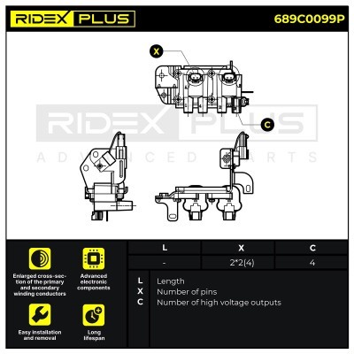 Zündspule RIDEX 689C0099P 689C0099P - foto 10