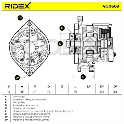 Generator RIDEX 4G0669 4G0669 - foto 6