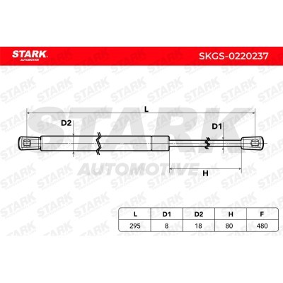 Gasfeder, Koffer-/Laderaum Stark SKGS-0220237 SKGS-0220237 - foto 3