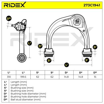 Querlenker RIDEX 273C1941 273C1941 - foto 7