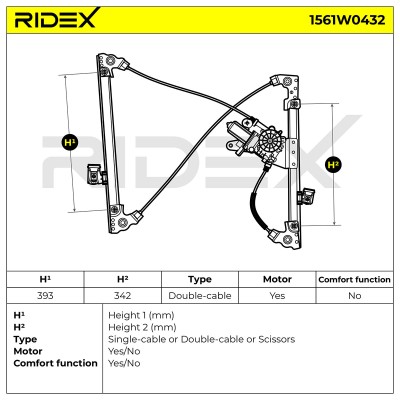 Fensterheber RIDEX 1561W0432 1561W0432 - foto 5