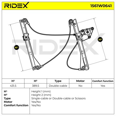 Fensterheber RIDEX 1561W0641 1561W0641 - foto 5