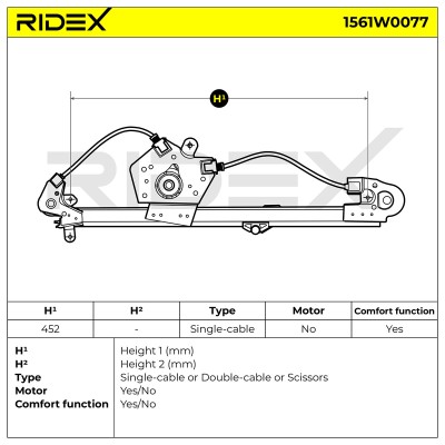 Fensterheber RIDEX 1561W0077 1561W0077 - foto 6