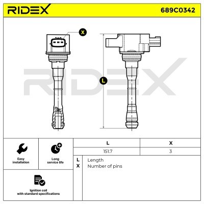 Zündspule RIDEX 689C0342 689C0342 - foto 6