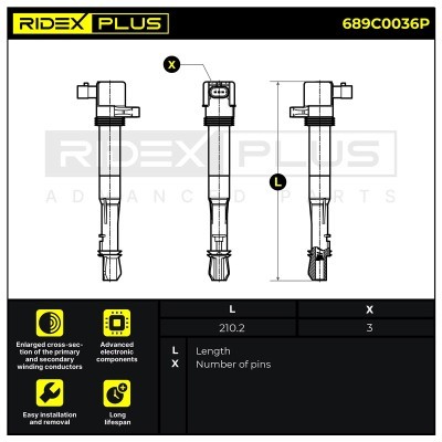 Zündspule RIDEX 689C0036P 689C0036P - foto 8
