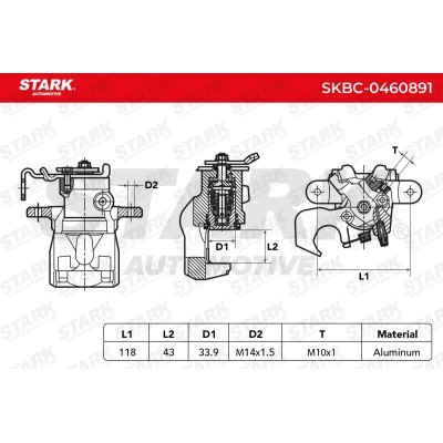 Bremssattel Stark SKBC-0460891 SKBC-0460891 - foto 6