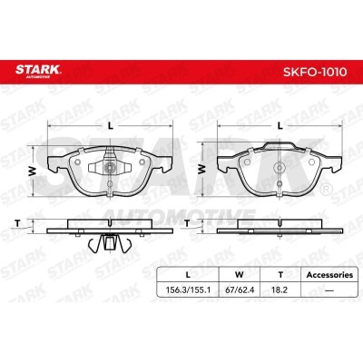 Bremsbeläge Satz Stark SKFO-1010 SKFO-1010 - foto 2