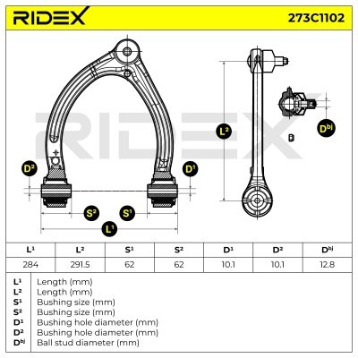 Querlenker RIDEX 273C1102 273C1102 - foto 7