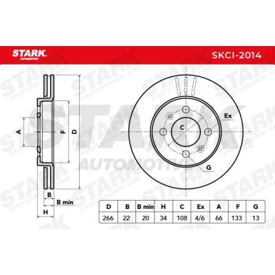 Bremsscheibe Stark SKCI-2014 SKCI-2014 - foto 6