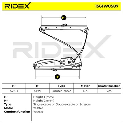 Fensterheber RIDEX 1561W0587 1561W0587 - foto 6