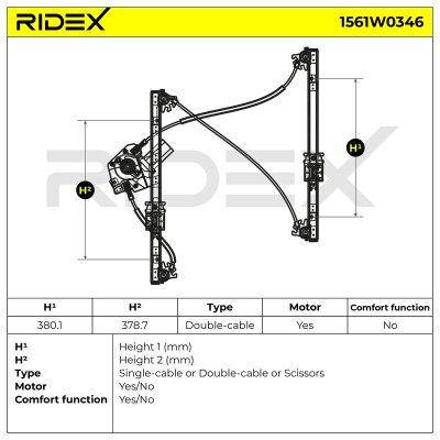 Fensterheber RIDEX 1561W0346 1561W0346 - foto 7