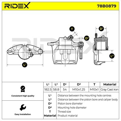 Bremssattel RIDEX 78B0879 78B0879 - foto 6