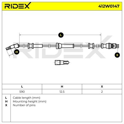ABS Sensor RIDEX 412W0147 412W0147 - foto 7
