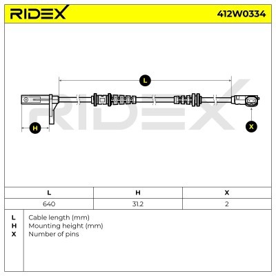 ABS Sensor RIDEX 412W0334 412W0334 - foto 6