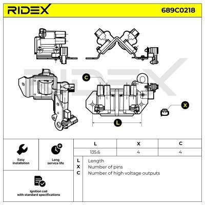 Zündspule RIDEX 689C0218 689C0218 - foto 7