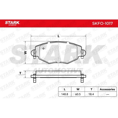 Bremsbeläge Satz Stark SKFO-1017 SKFO-1017 - foto 3