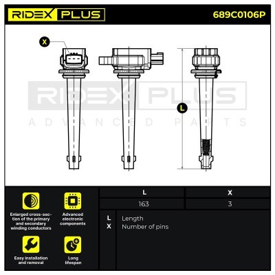 Zündspule RIDEX 689C0106P 689C0106P - foto 3